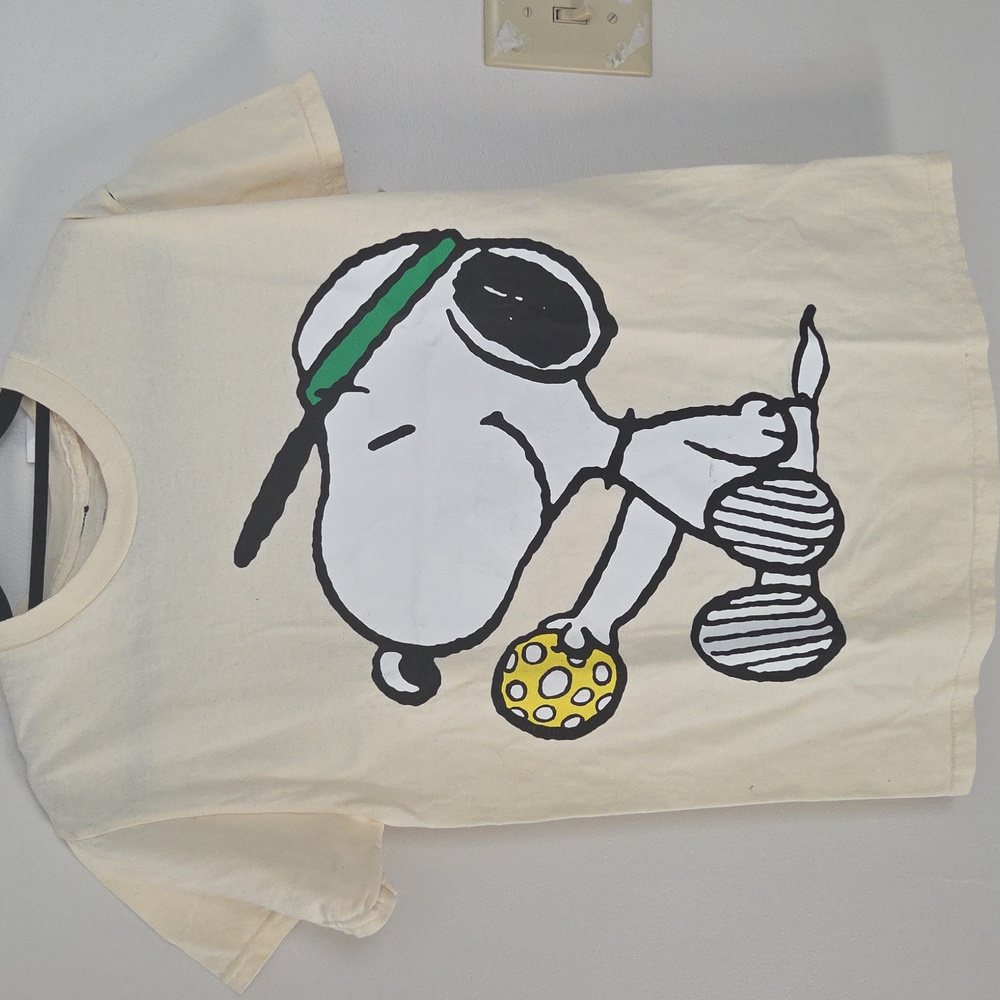 Peanuts / Snoopy Pickle Ball Graphic Tee SZ M NEW